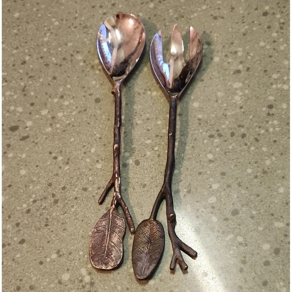 Michael Aram Twig & Leaf Salad Server Set